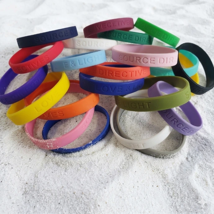 Lot de 2 bracelets Source Directives et Love & Light (Noir, 16 mm)