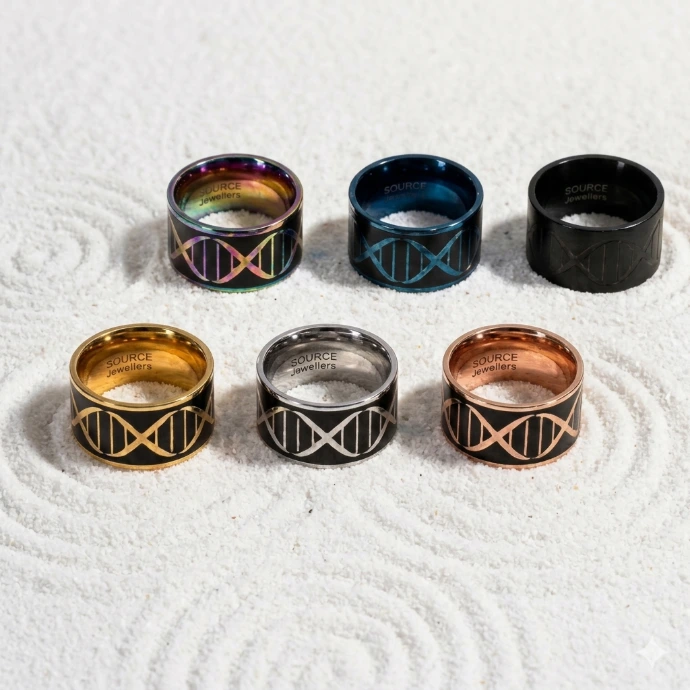 Bague Helix en vibranium (Doré, 52)