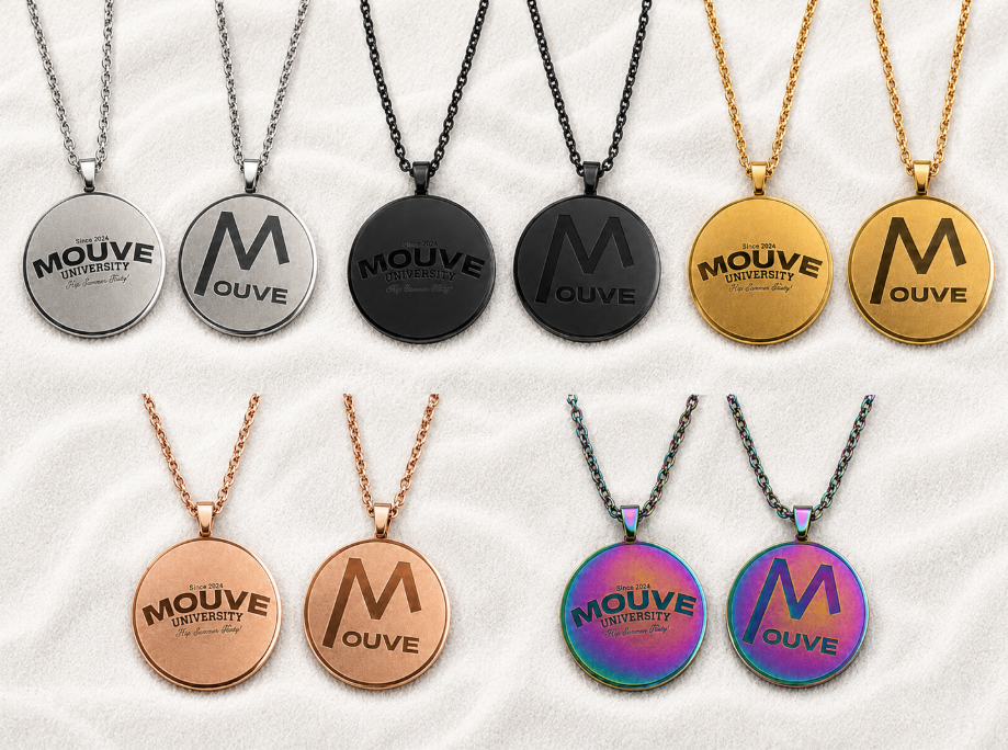 Pendentif MOUVE rond en inox