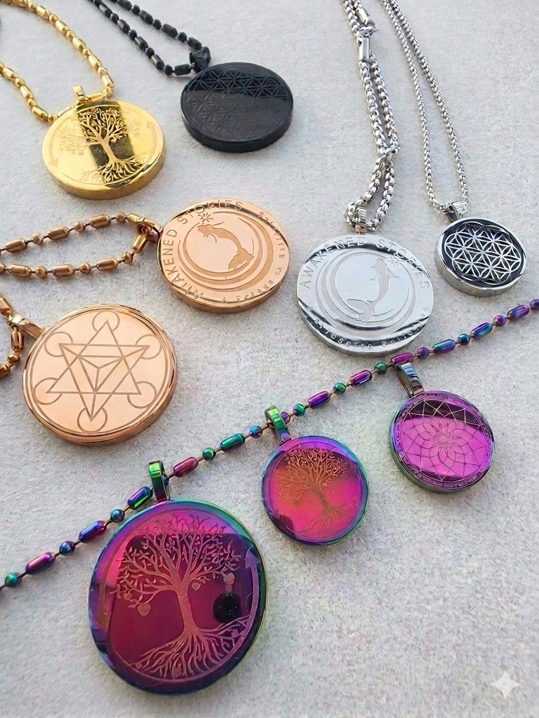 Pendentifs, livraison en 15 jours (Fleur de vie et SD, Arc-en-Ciel, 4.5cm)